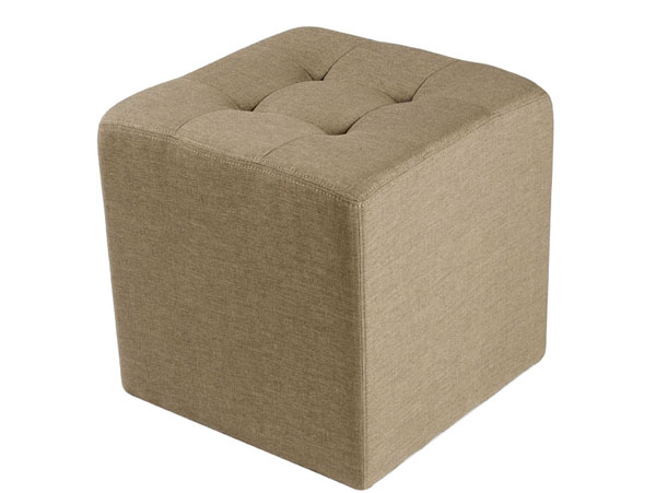 Pouf carré tissu